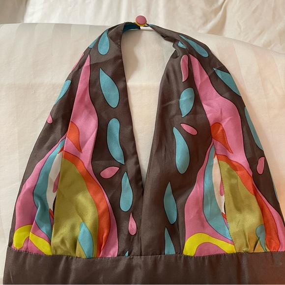 🌺 RAREVintage Collector’s DreamDress James Coviello100% SilkHalter MaxiDress. - Picture 5 of 16